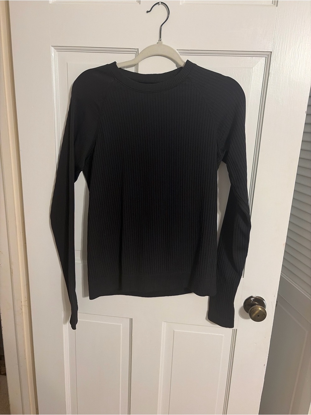 lululemon athletica Black Ribbed Long-Sleeve Tee
